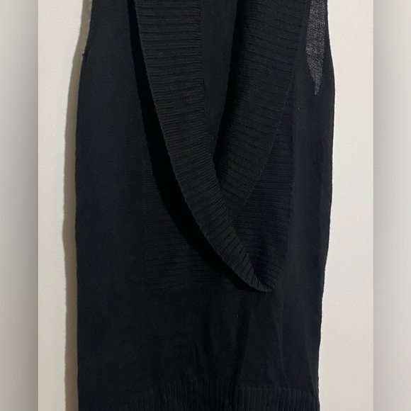 CLUB MONACO double-breasted draped shawl collar tunic sleeve  less top size S - Picture 2 of 6